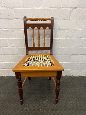 Yellow Wood Riempie Chairs (Needs to be restrung) - PRICE DROP