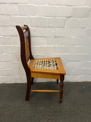 Yellow Wood Riempie Chairs (Needs to be restrung) - PRICE DROP