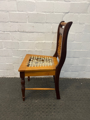 Yellow Wood Riempie Chairs (Needs to be restrung) - PRICE DROP