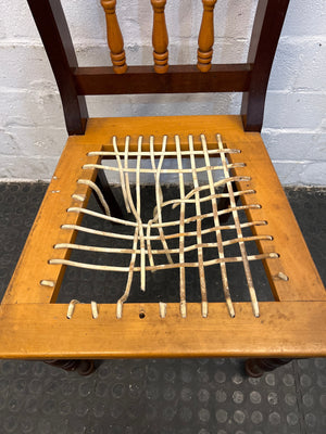 Yellow Wood Riempie Chairs (Needs to be restrung) - PRICE DROP