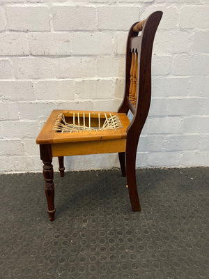 Yellow Wood Riempie Chairs (Needs to be restrung) - PRICE DROP