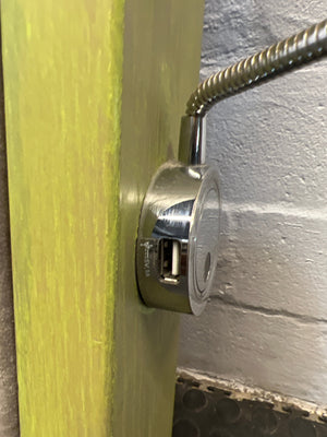 Green Headboard with Lights (Height 85.5cm) x (Width: 200.5cm) - REDUCED - 2ndhandwarehouse.com