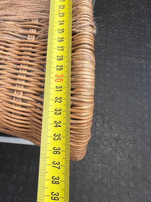 Brown Wicker Chairs with Metal Frame (Worn Out Seating heavily damaged)