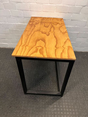 Simple Light Wooden Desk with Black Steel Frame - REDUCED