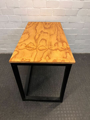 Simple Light Wooden Desk with Black Steel Frame - REDUCED