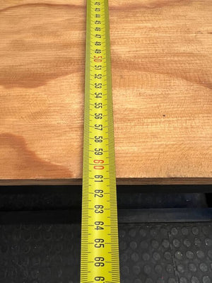 Simple Light Wooden Desk with Black Steel Frame - REDUCED