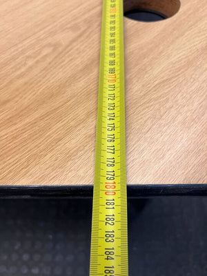 L-Shaped Wooden Desk with Two Drawers (One Missing Handle) (Width: 180cm) (Height: 75cm) - PRICE DROP