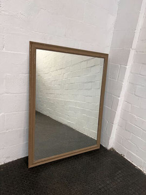 Large Mirror with Wooden Frame (Width: 103cm) (Height: 133.5cm)