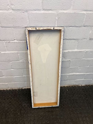 White Lily Flower Against Blue Background Painting by Einsa Kroukamp (Width: 33cm) (Height: 92cm) - 2ndhandwarehouse.com