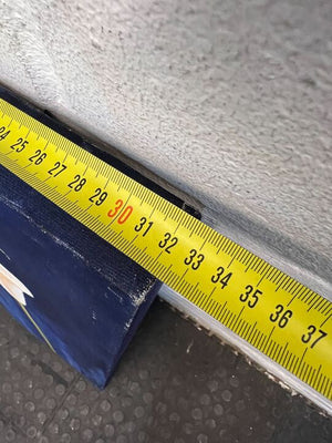 White Lily Flower Against Blue Background Painting by Einsa Kroukamp (Width: 33cm) (Height: 92cm) - 2ndhandwarehouse.com