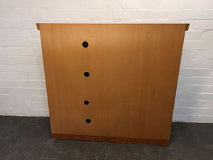 Modern Wooden TV Cabinet with Glass Display Door