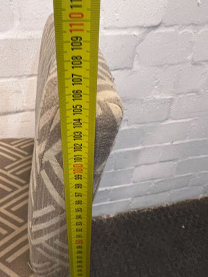 Dark Brown Wooden Barstool with Morocco Patterned Seating - PRICE DROP