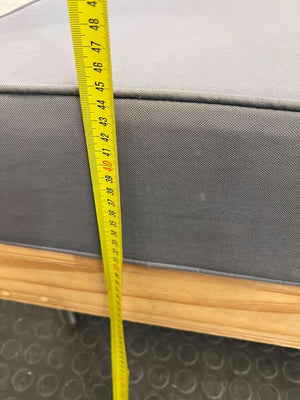 Wooden Bench Seater Couch with Two Upholstered Seating Cushions - 2ndhandwarehouse.com