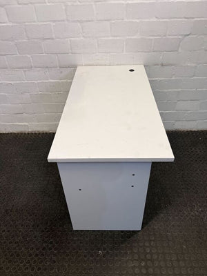 White Office Desk with Two Drawers (Width: 120cm)(Height: 77cm)