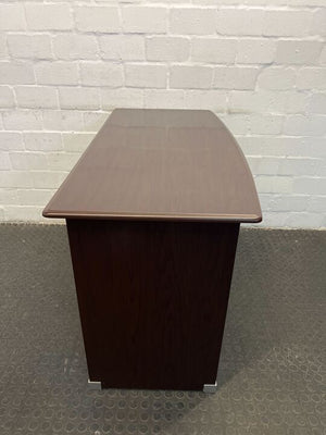 Amalet Dark Brown Wooden Slim Office Desk (Width: 122cm)(Height: 77cm)