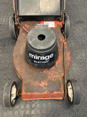Mirage Electric Orange Lawnmower (Peeling Paint)