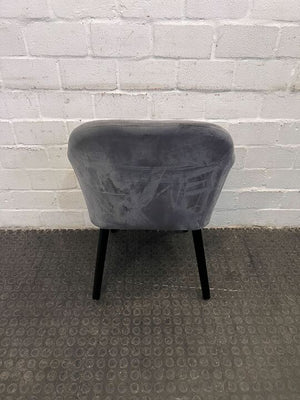 Elegant Grey Velvet Fluted Dining/Accent Chair ✨ - 2ndhandwarehouse.com