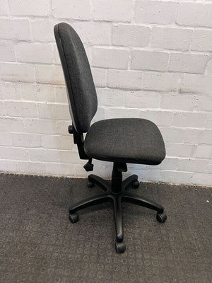 Gray Office German Typist Chair with Adjustable Frame
