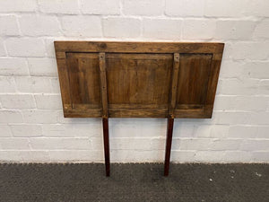 Brown Art Deco Wooden Single Headboard