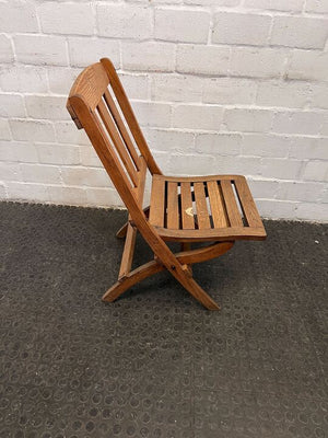 Light Brown Foldable Wooden Patio Chair