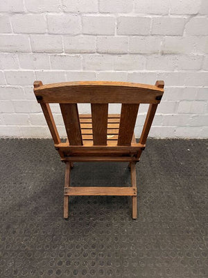 Light Brown Foldable Wooden Patio Chair