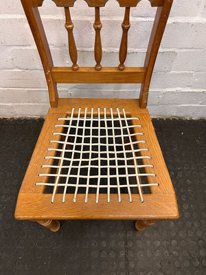 Riempie Wooden Dining Chair (Repaired) - PRICE DROP - 2ndhandwarehouse.com