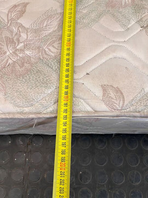 DualFlex King Sized White Patterned Mattress (Stained with Tears) - 2ndhandwarehouse.com