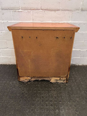 Genuine Bassett Carved Wooden Bedside Table (Wood Chipped Back) (Width: 62cm)(Height: 61cm)