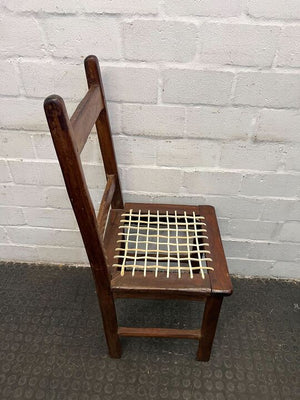 Riempie Wooden Dining Room Chair with Cream Cushion