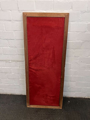Rectangular Wooden Framed Red Velvet Notice Board (Width: 61cm)(Height: 150cm) - PRICE DROP