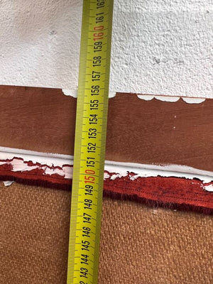 Rectangular Wooden Framed Red Velvet Notice Board (Fabric Reglued) (Width: 55cm)(Height: 156cm) - PRICE DROP