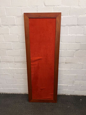 Rectangular Wooden Framed Red Velvet Notice Board (Fabric Reglued) (Width: 55cm)(Height: 156cm) - PRICE DROP