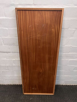 Rectangular Thin Wooden Framed Red Velvet Notice Board with Wood Covered Back (Width: 55cm)(Height: 136cm) - PRICE DROP