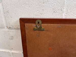 Medium Wooden Framed Red Velvet Notice Board with Hanger (Width: 128cm)(Height: 81cm) - PRICE DROP