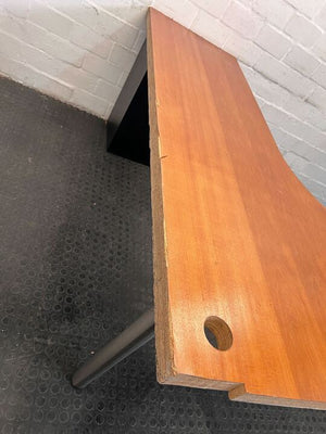 Light Brown L-Shape Wooden Desk with Three Drawer Credenza (Width: 190cm)(Height: 77cm) - PRICE DROP