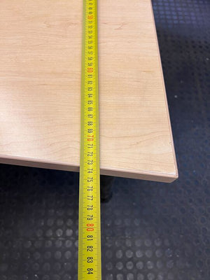 Light Brown L-Shape Steel Legged Desk (Width: 198cm)(Height: 74cm) - PRICE DROP