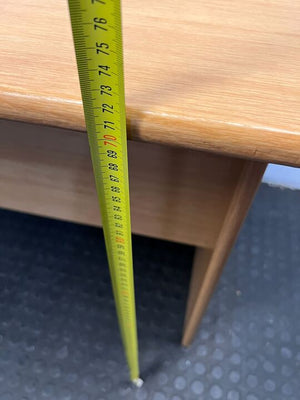 Light Brown Wooden Office Desk with Three Handless Drawers (Width: 150cm)(Height: 72cm)