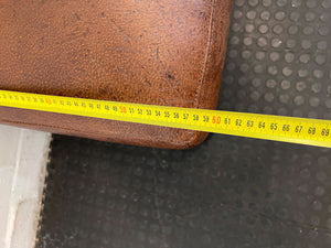 Vintage Brown Leather Dining Chair - some texture damage - REDUCED - PRICE DROP