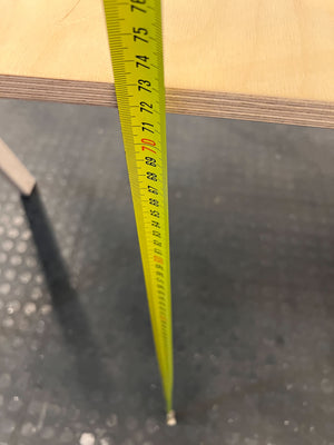 Modern Plywood Desk - Light Wood Finish with Cable Management Holes