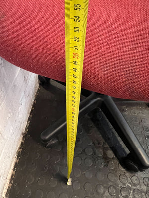 Comfortable Burgundy Office Chair with Armrests β Slight Wear