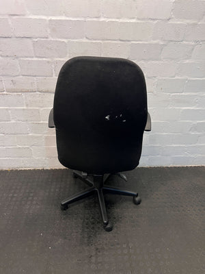 Comfortable Black Office Chair with Adjustable Features - Used