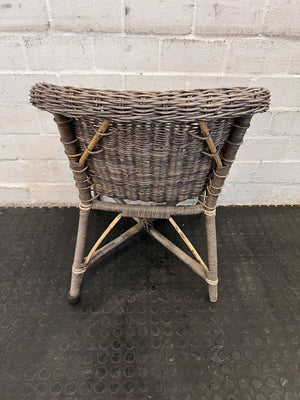 Rustic Wicker Armchair – Handwoven - Some wear - PRICE DROP - 2ndhandwarehouse.com