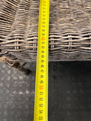 Rustic Wicker Armchair – Handwoven - Some wear - PRICE DROP - 2ndhandwarehouse.com