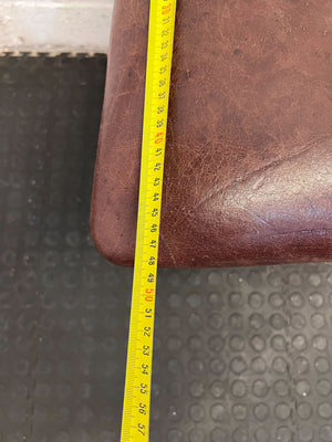 Rustic Wood and Leather Dining Chair β Vintage Charm - PRICE DROP - 2ndhandwarehouse.com
