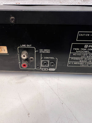 Pioneer PD-T307 Twin-Tray CD Player โ Classic Black Finish, Tested Working