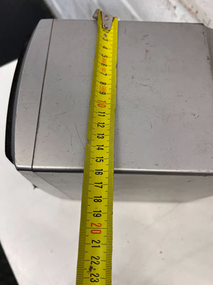 Compact Aiwa Desktop Speaker β Sleek Silver, High Sound Quality