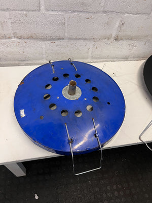 Round Cast Iron Braai Pan with Blue Base โ Durable & Unique Design