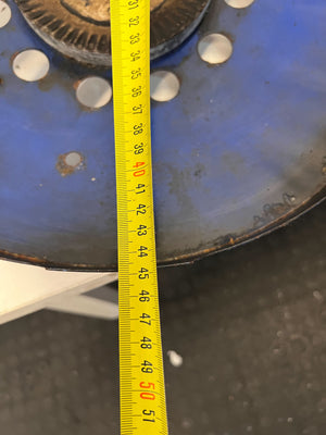 Round Cast Iron Braai Pan with Blue Base โ Durable & Unique Design