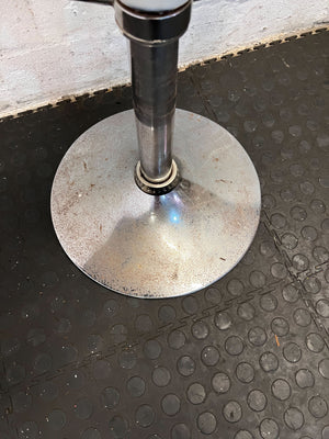 Modern White Bar Stool with Chrome Base - Minor Crack - CLEARANCE - PRICE DROP