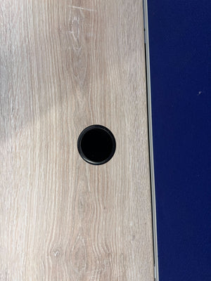 Modern White & Wood Split Office Desk - REDUCED